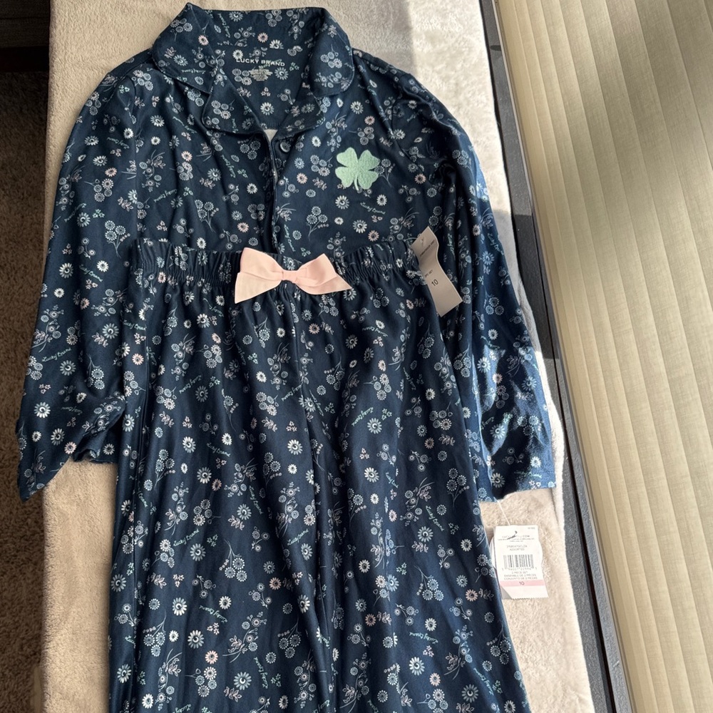 Lucky Brand Navy Floral Kids Nightgown